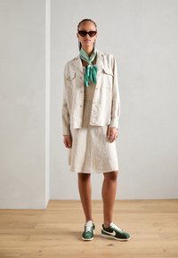 Marc O'Polo SKIRT FLARED SHAPE KNEE LENGTH - A-line skirt - mottled beige
