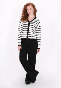 DreiMaster Kardigán - black white stripe