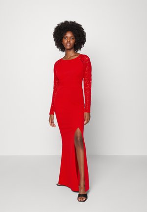 LACE SLEEVE MAXI - Cocktail dress / Party dress - red