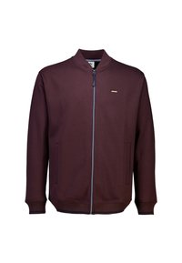 Jack's Sportswear BASEBALL COLLAR - Felpa con zip - dk red