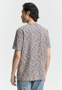 TOM TAILOR IN MELANGE-OPTIK - T-shirt basic - white multicolor spacedye