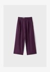WIDE-LEG SMART TROUSERS WITH BUTTONS 04536428 - Trousers - purple