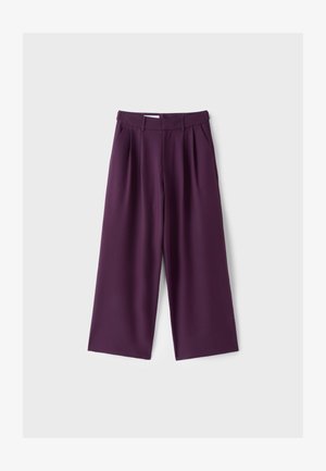 Stradivarius, WIDE-LEG SMART TROUSERS WITH BUTTONS 04536428 - Broek - purple