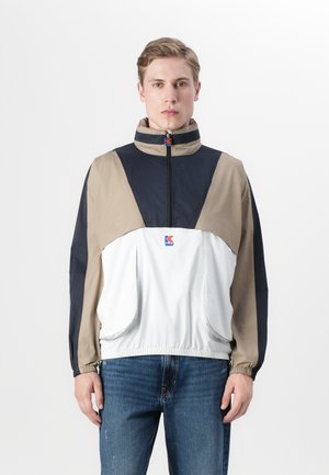 HALF ZIP UNISEX - Summer jacket - white/beige/blue
