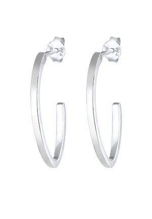 Oval Geo Basic  - Øreringe - silver-coloured