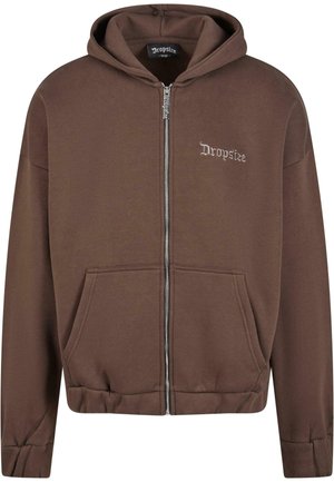 Dropsize SUPER HEAVY - Mikina na zip - chocolatebrown