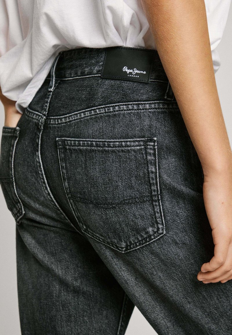 Jean Pepe Jeans Noir Délavé - Taille 26, Slim Skinny, Poche à Rabat