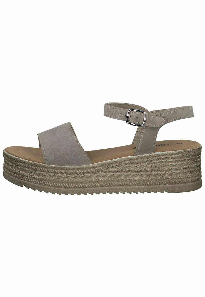 s.Oliver Sandales compensées - taupe