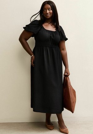CURVES PUFF SLEEVE MILKMAID MIDI - Robe de jour - black