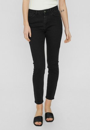 NUSIDNEY CROPPED BLACK - Slimfit džínsy - pirate black