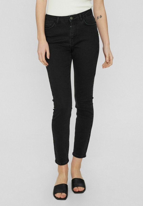 NUSIDNEY CROPPED BLACK - Jeans Slim Fit