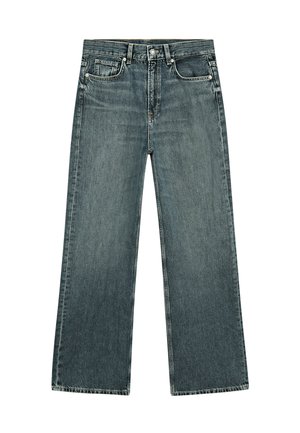 Massimo Dutti, HIGH-WAIST WIDE-LEG JEANS. - Wide Leg - dark blue