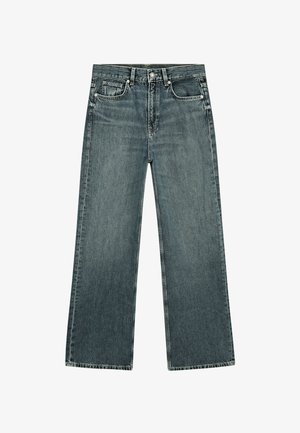 Massimo Dutti, HIGH-WAIST WIDE-LEG JEANS. - Wide Leg - dark blue
