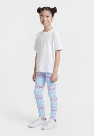 Leggings - Trousers - light blue/pink