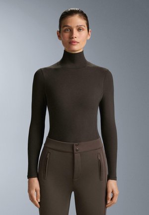 THERMAL BASE LAYER POLAR HIGH-NECK TOP - Top s dlhým rukávom - mottled light brown