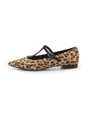 CON PUNTA  - Ankle strap ballet pumps - animalier