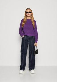 Noisy may Nmmaysa L/S O-Neck Knit Noos Pullover voor dames, zwart, L