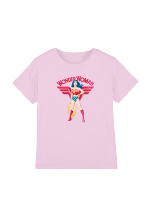 Cotton Soul, WONDER WOMAN WW DISTRESSED POWER STANCE UNISEX - Print T-shirt - pink