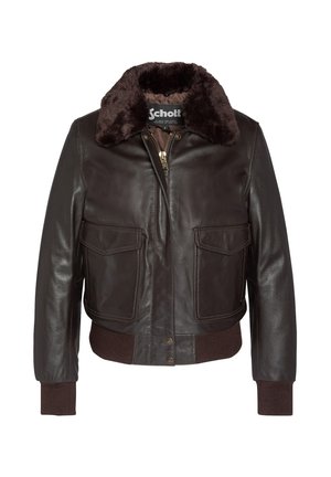 Lederjacke - dark brown
