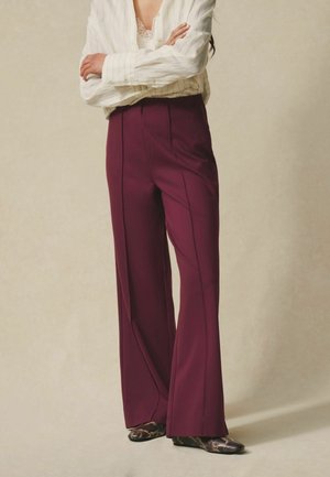 WIDE LEG - Bukser - berry red
