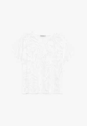 CREW NECK PATTERNED - Blouse - white