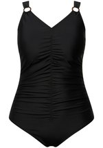 Ulla Popken coat met textuur zwart