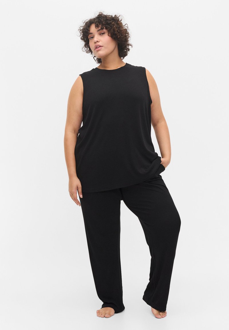 Damen Nachthemden | Zizzi LOOSE Nachtwäsche Hose black/schwarz - WB67182 Damen Nachthemden | Zizzi LOOSE Nachtwäsche Hose black/schwarz - WB67182