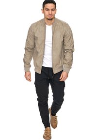 INDICODE JEANS WAYNE - Kunstlederjacke - beige