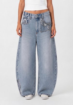 Project Blue, BARREL - Wide Leg - bandana blue