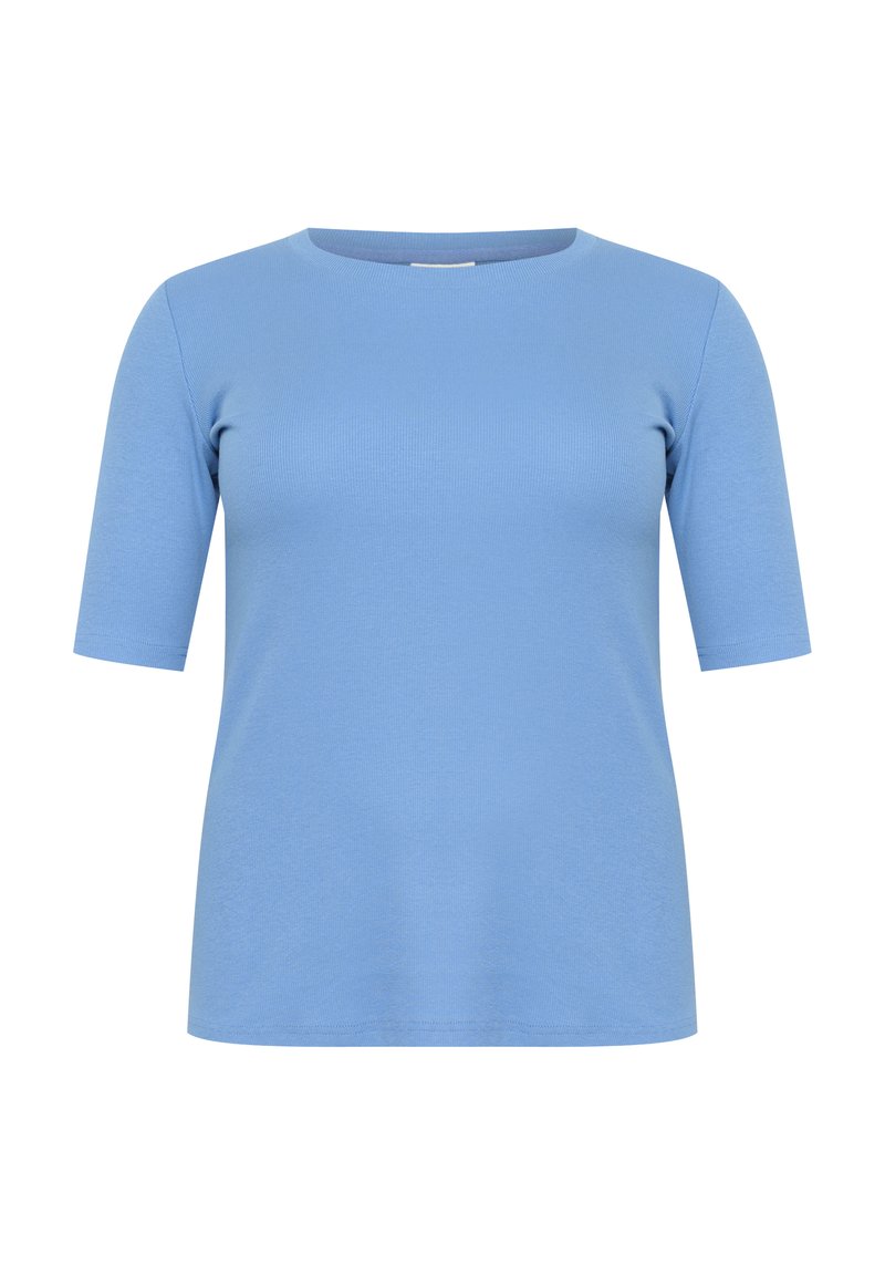 Kaffe Curve T-shirt basic blauw