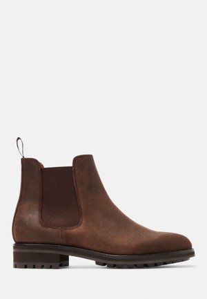 Polo Ralph Lauren BRYSON WAXED SUEDE CHELSEA BOOT - Klasiski puszābaki - chocolate brown