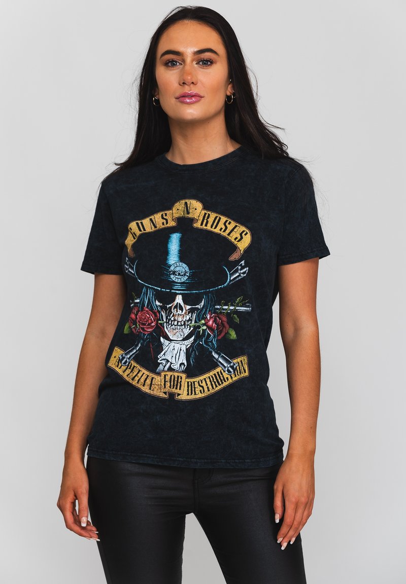 Paradiso Clothing GUNS N' ROSES APPETITE WASHED DIP DYE GRAPHIC UNISEX - Print T-shirt - black