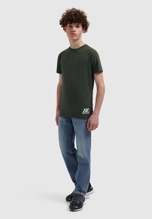 Ballin, REGULAR FIT CREWNECK SS T-SHIRTS - Print T-shirt - olive