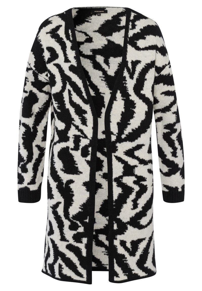 More & More ZEBRAJACQUARD Cardigan schwarz/black Zalando.de