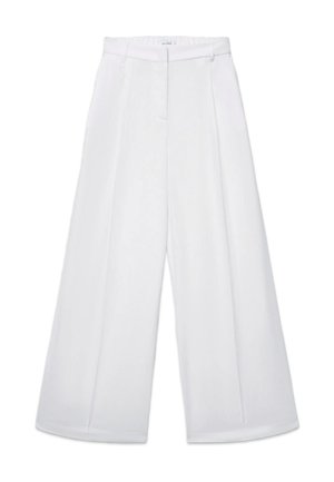 Calliope, PANTALONE LUNGO TINTA UNITA - Trousers - bianco ottico