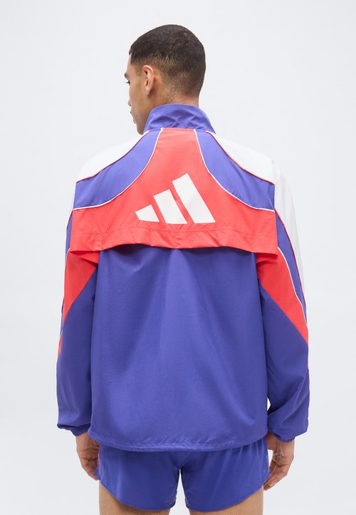 Adidas Running Jackets Men's Dual Indigo/Semi Transparent Red/White Stand Collar Moderate Other — foto 3