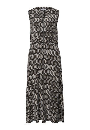Street One, MIDI-KLEID MIT SPLIT NECK UND ZIPPER - Robe chemise - clay sand