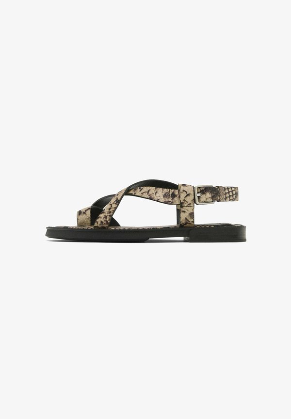 TOE DIVIDER - T-bar sandals - beige