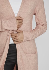 VILA VIRIL LONG CARDIGAN - Kardiganas - misty rose/melange