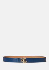 LOGO REVERSIBLE LEATHER BELT - Riem - indigo dusk/buff