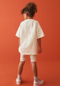 Next SET - Legíny - kalhoty  - ecru cream floral sequin