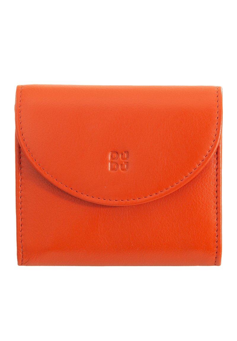DUDU MINI IN VERA CON  ZIP CHIUSURA A BOTTONE  COMPATTO - Wallet - arancio