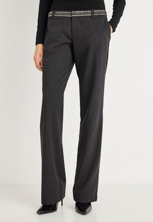 TAILORED WITH WAISTBAND DETAIL - Παντελόνι - black