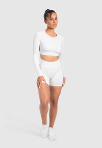 Smilodox CROP LONGSLEEVE MAYSA - T-shirt à manches longues - hellgrau