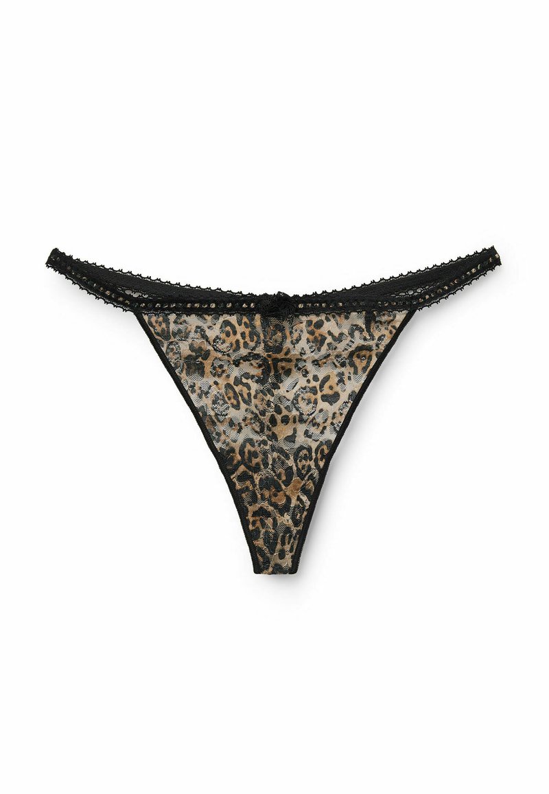 Tezenis ICONIC LEOPARD - String - animal/marron clair chiné - ZALANDO.FR