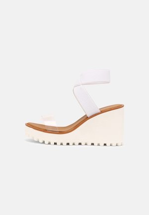 High heeled sandals - white