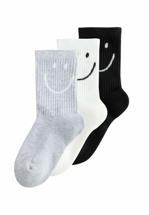 3 PACK - Socks - black white and grey
