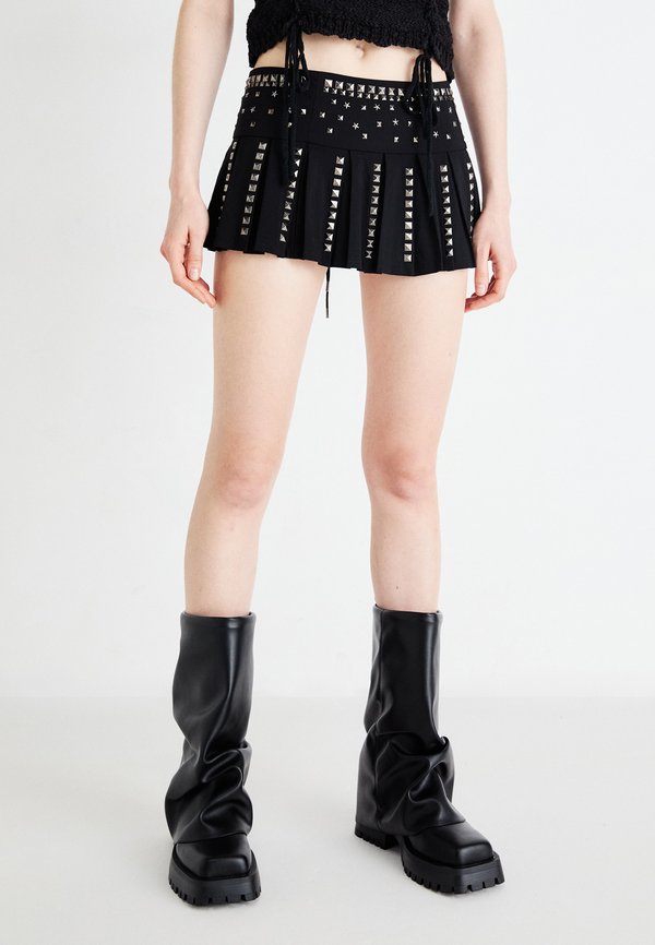 MICRO STUDDED SKIRT - Mini skirt