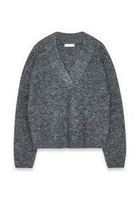 V-NECK  - Striktrøje - grey melange