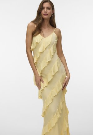 Vero Moda, ICELYN RUFFLE - Galajurk - beige